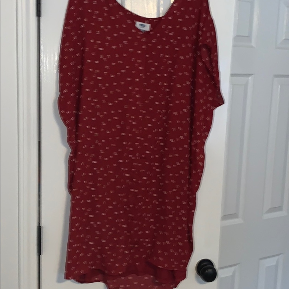 Red Old Navy tshirt cocoon dress